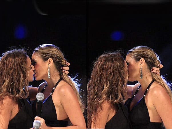 Daniela Mercury y Alinne Rosa comparten un beso muy lesbicanario