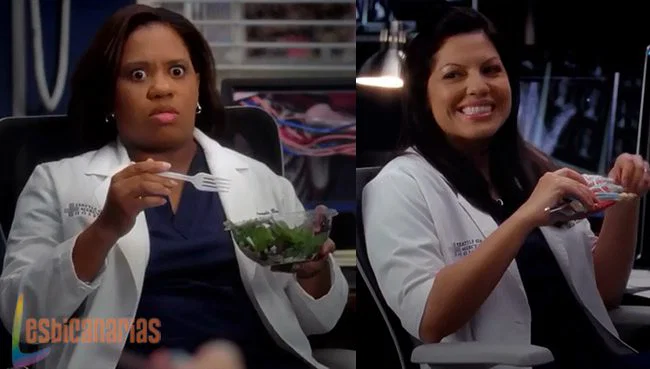 Intercambio de miradas entre Callie y Bailey Intercambio de miradas entre Callie y Bailey