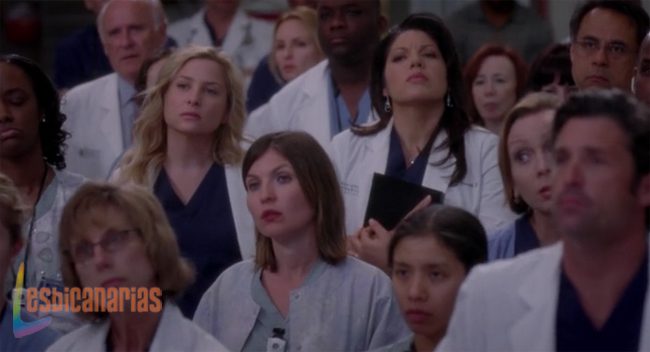 Callie y Arizona preparándose para la tormenta