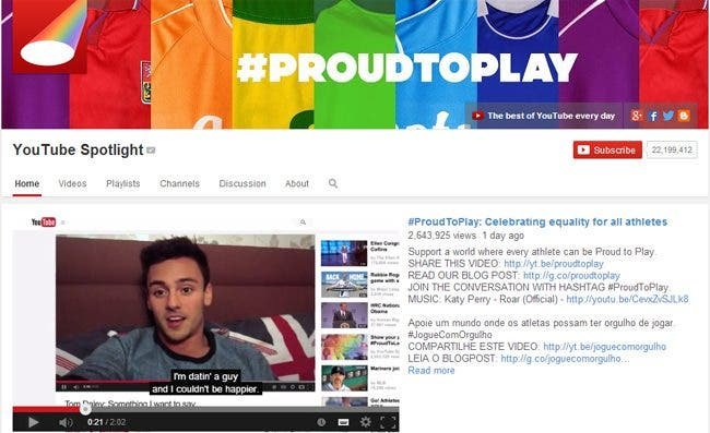 YouTube celebra la igualdad entre los atletas con la campaña #ProudToPlay