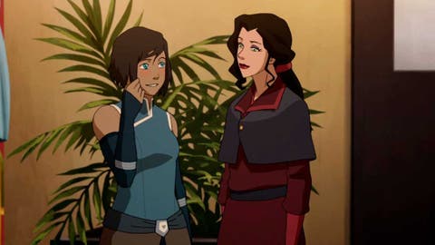 Korrasami coqueteando
