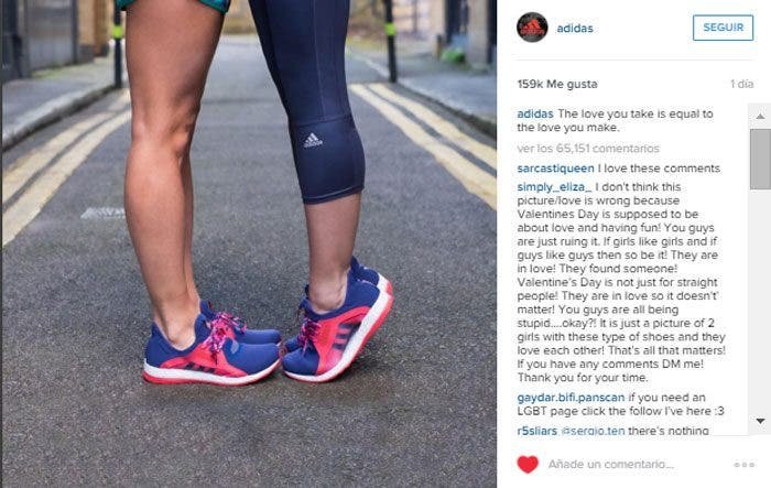 Adidas responde con amor a los comentarios homófobos