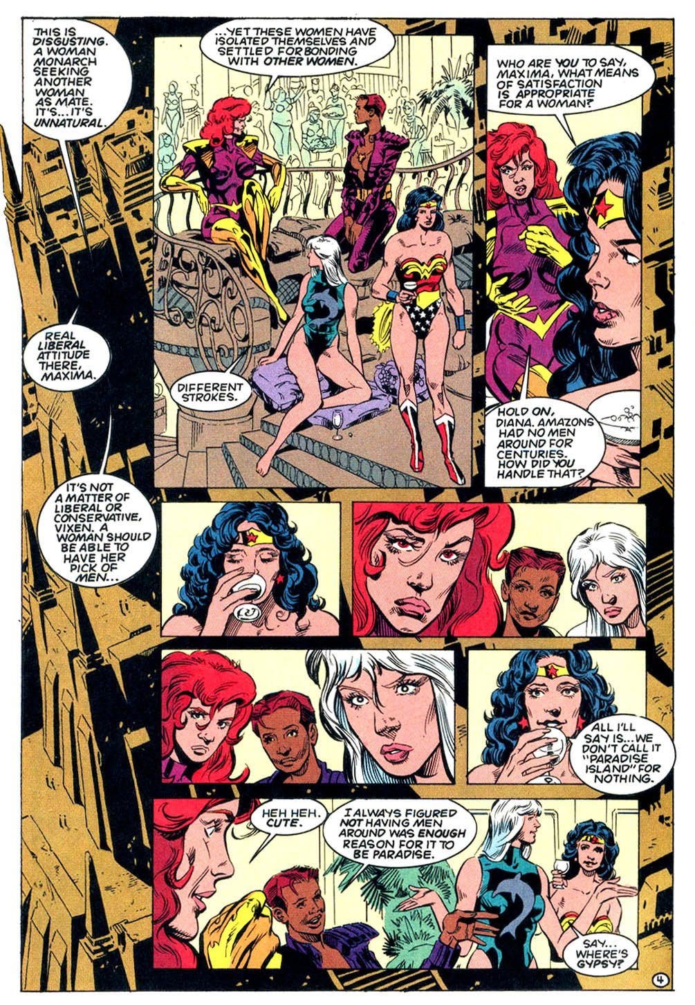 Justice League Task Force Mujer Maravilla lesbiana