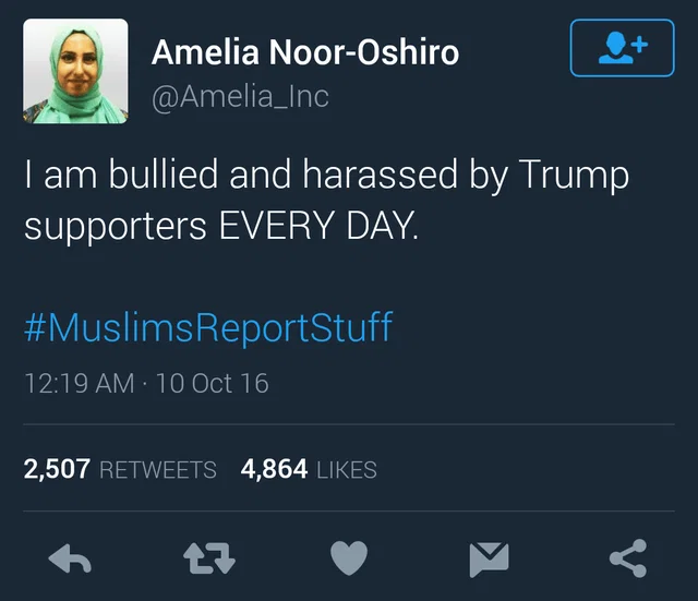 "So acosada y atacada todos los días por seguidores de Trump" (Vía a-resfeber.tumblr.com)