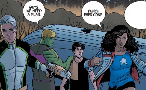 "Chicos, necesitamos un plan" "Golpearlos a todos" (Vía thatgingerbrit.tumblr.com)