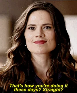 "¿Así lo haces hoy en día? ¿'Straight?" (Vía merelybeing.tumblr.com)