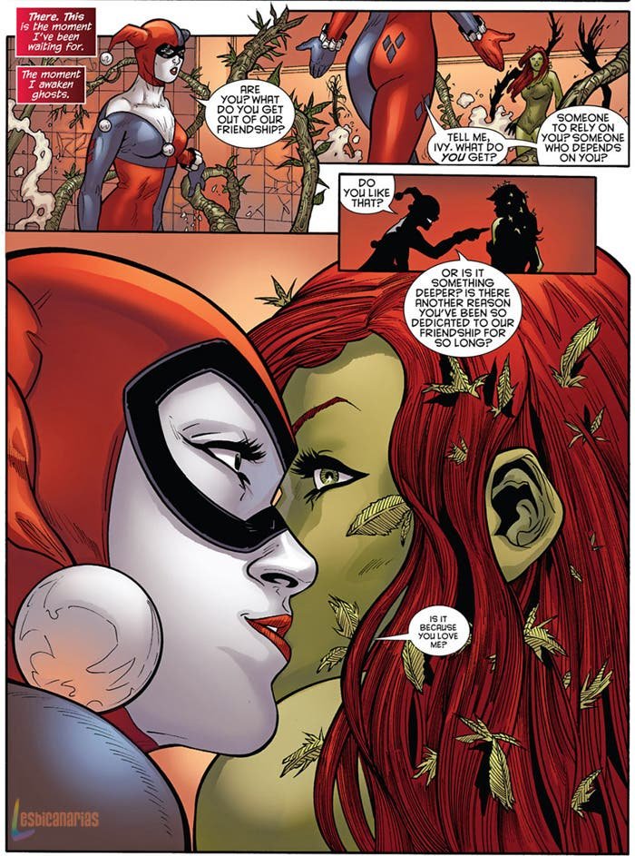 Poison Ivy enamorada de Harley Quinn