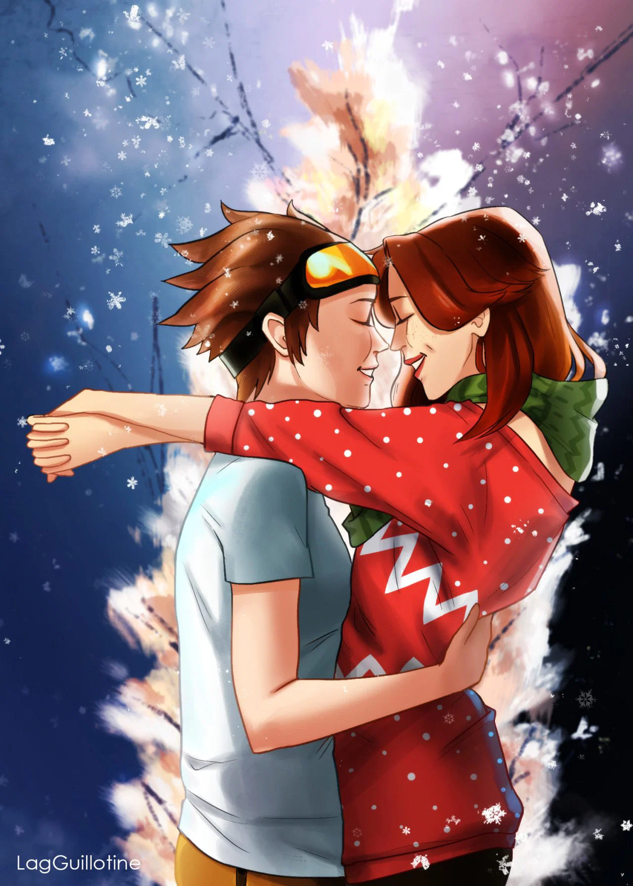 Tracer y Emily por Alexie