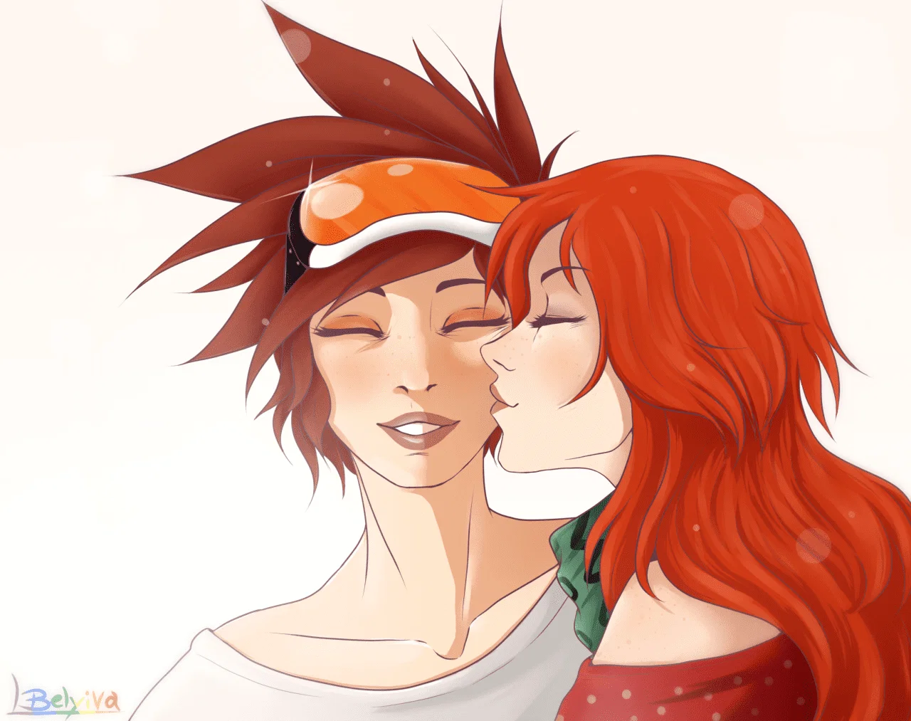 Tracer y Emily por Belyiva