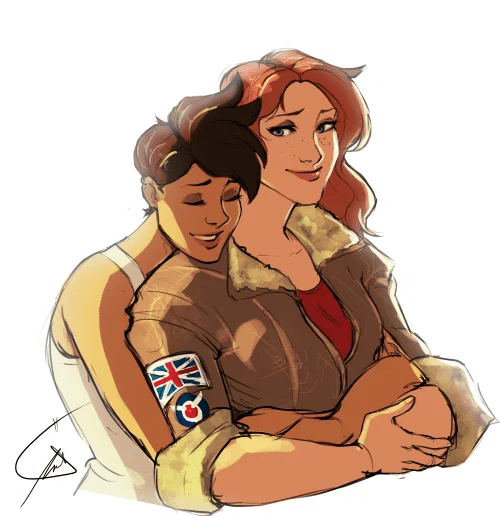 Tracer y Emily por Nika