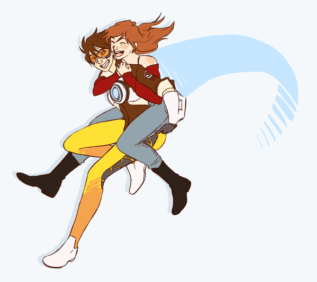 Tracer y Emily por spicymintin