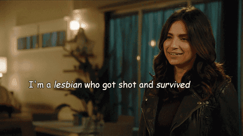 "Soy una lesbiana a la que le dispararon y sobrevivió" (Vía sanjunipero1987.tumblr.com)