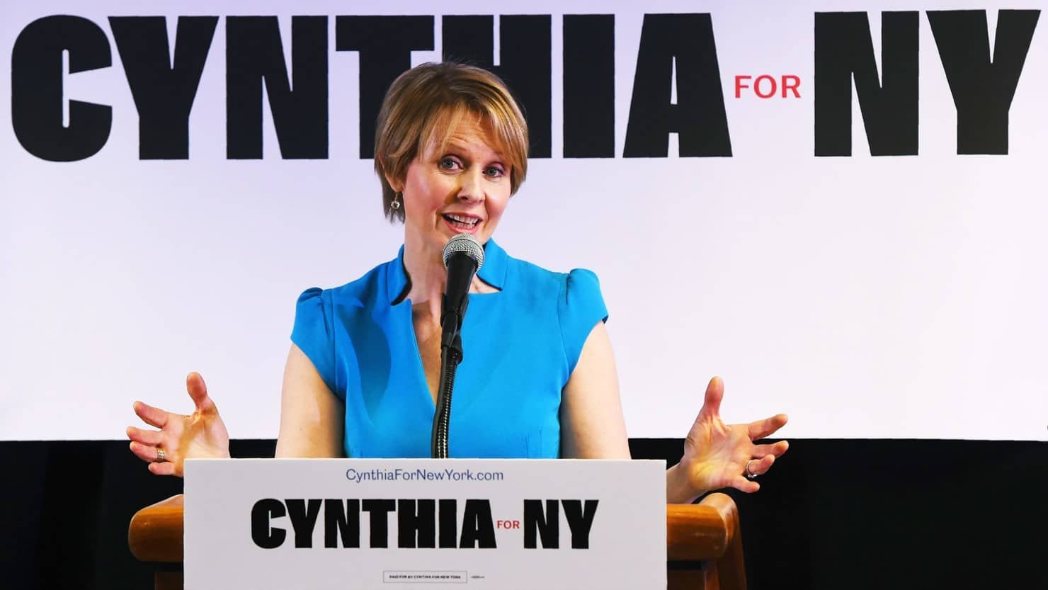 Cynthia Nixon se presenta como candidata a la gubernatura de Nueva York