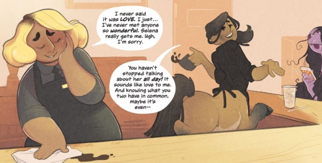 Julie y Chet platicando