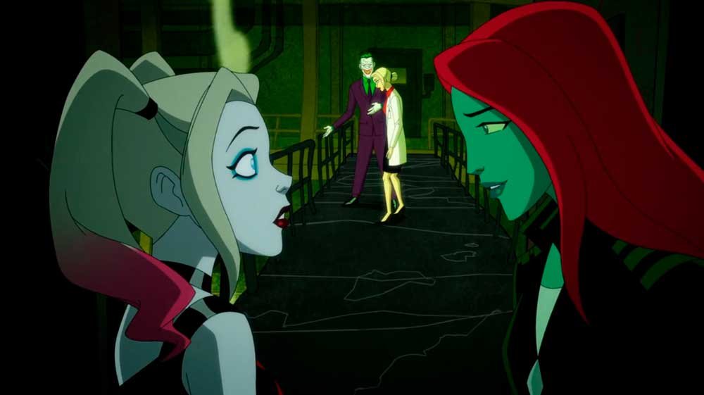 Harley Quinn platicando con Poison Ivy