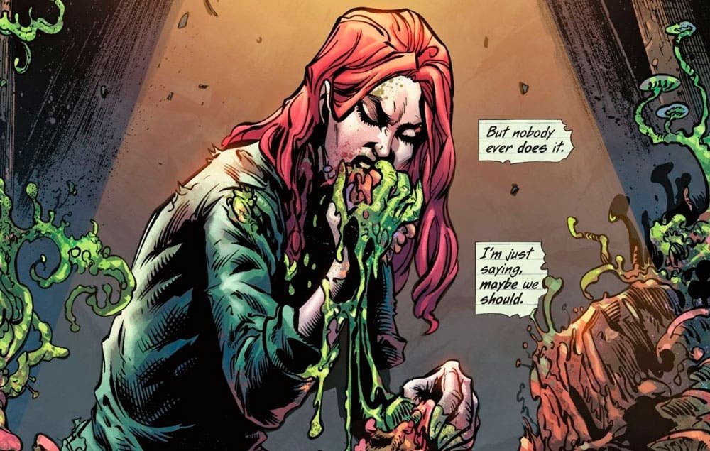 Poison Ivy comiéndose a Woodrue