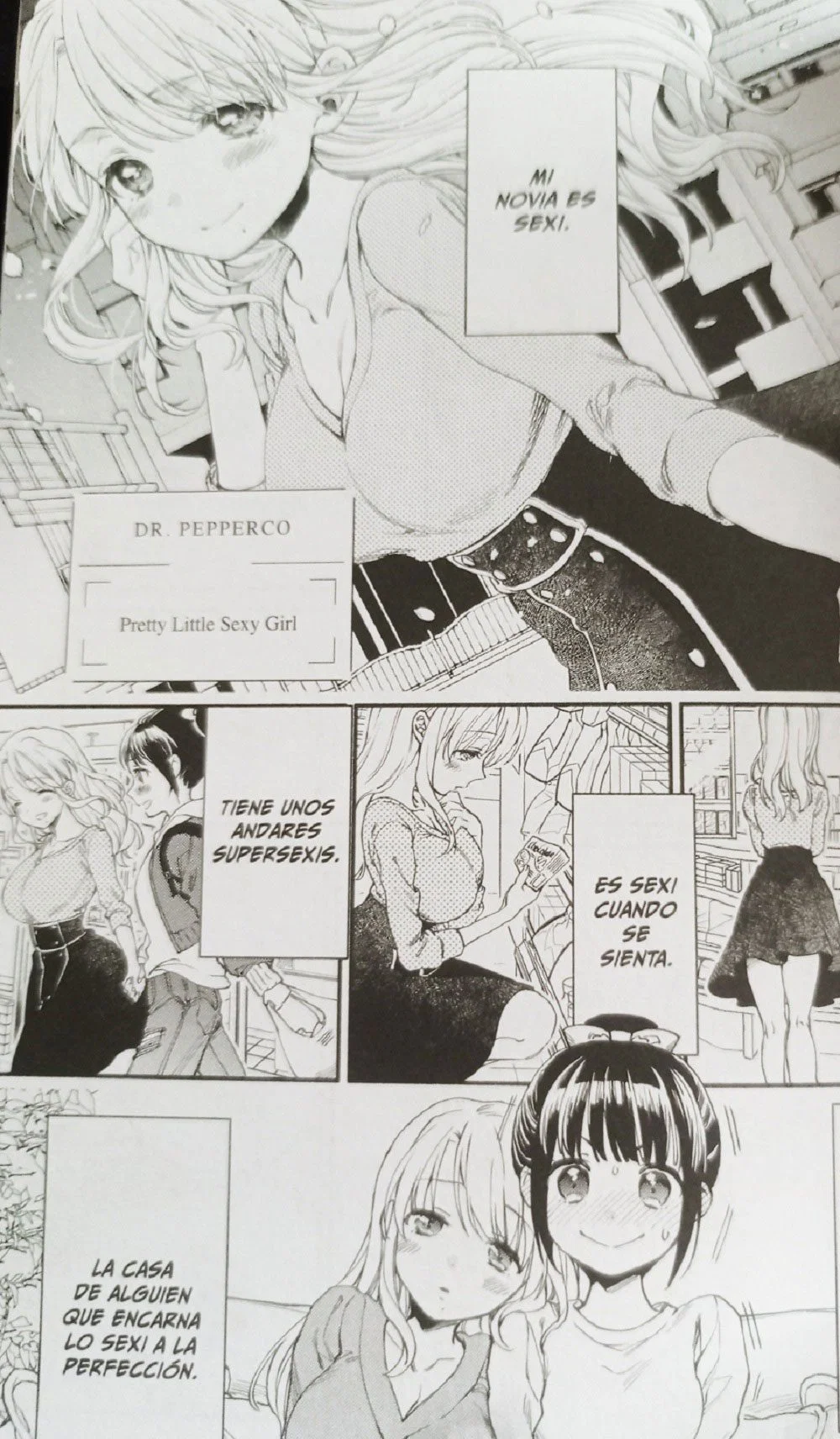 Página del manga yuri Syrup Honey