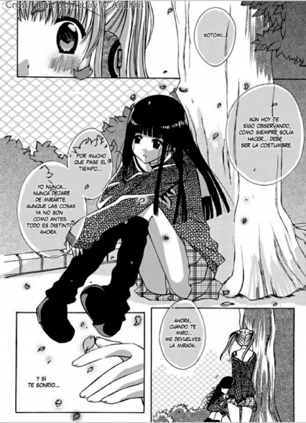 Página del manga yuri cross heart