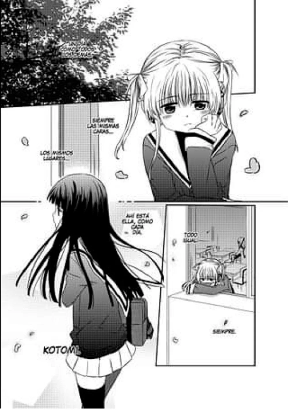 Horu observa a Kotomi por la ventana del instituto