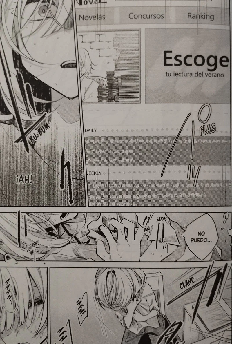 Ilustración del manga yuri un amor de tinta y espuma