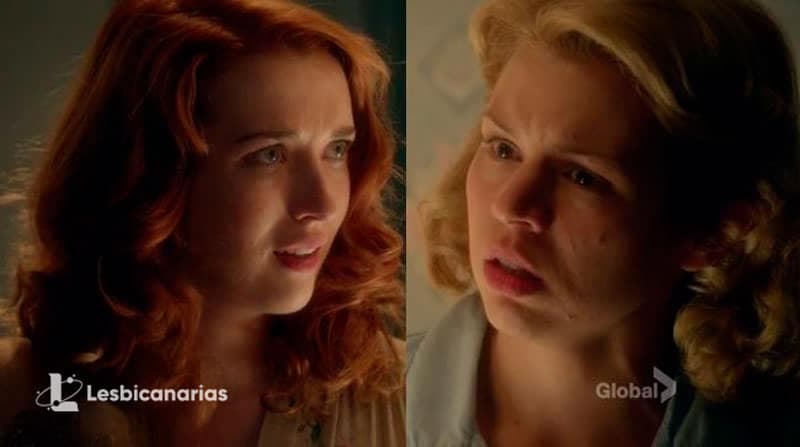 Betty y Kate discutiendo en Bomb Girls