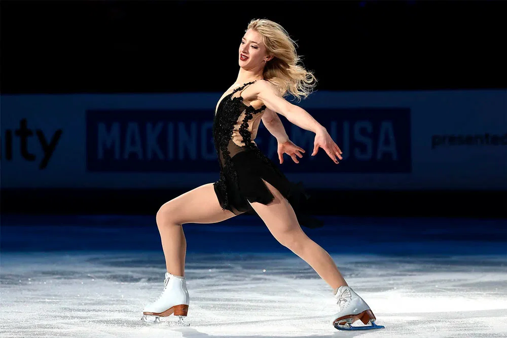 Amber Glenn patinando en St. Louis Enero 2026