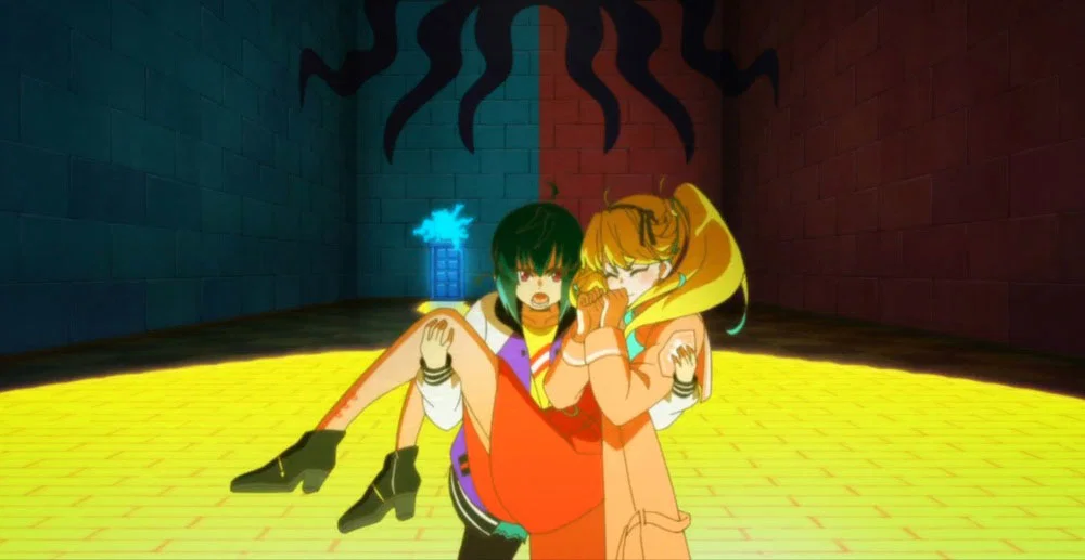 Miko y Kanna en Necronomico no Cosmic Horror Show