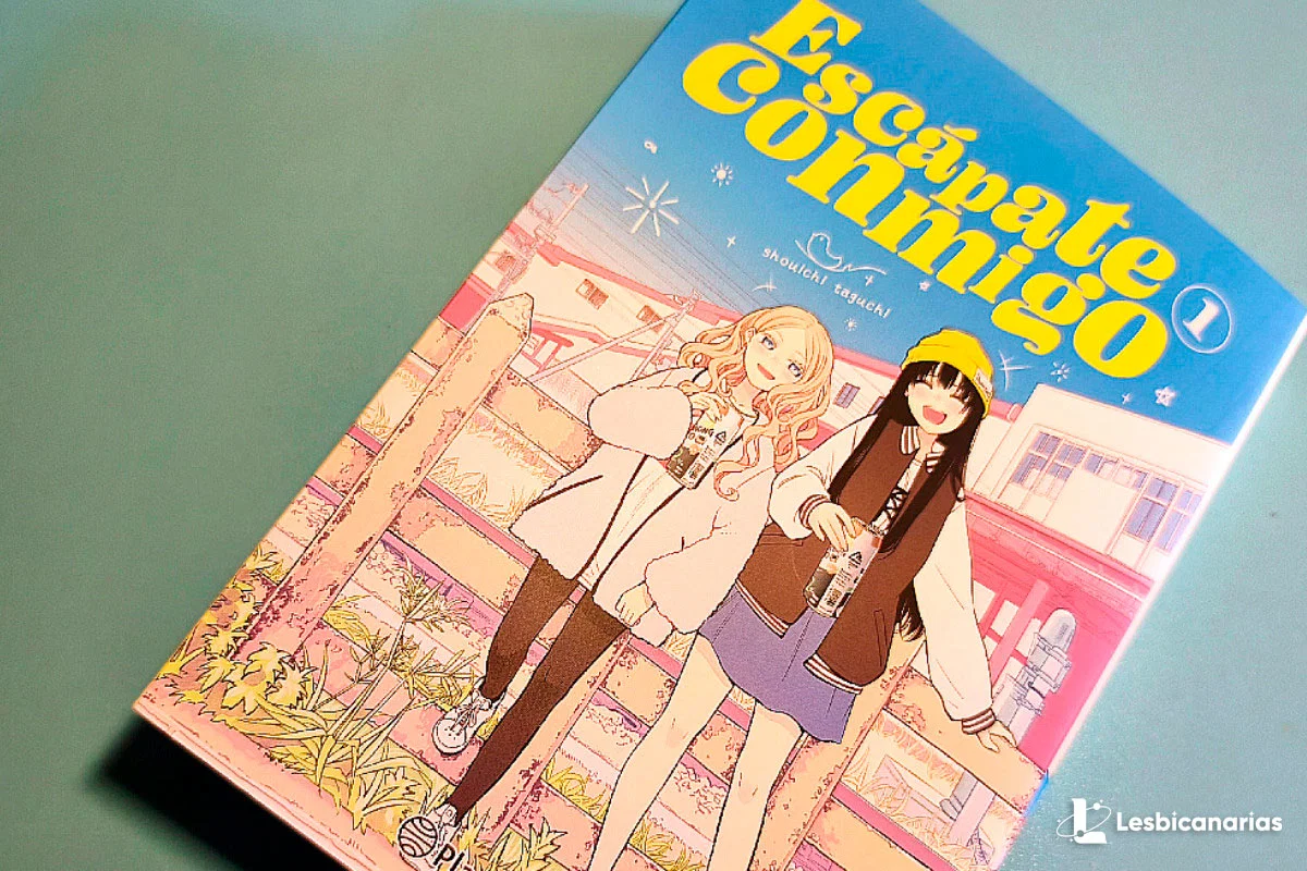 Portada superior del manga yuri escápate conmigo