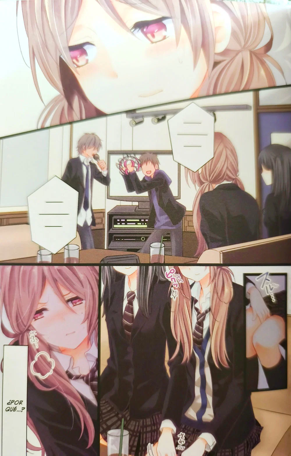 Hotaru haciendo de las suyas con Yuma sin que sus novios se den cuenta